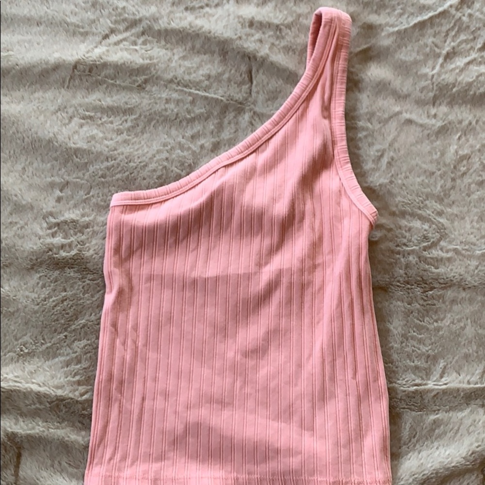American eagle salmon one shoulder tank